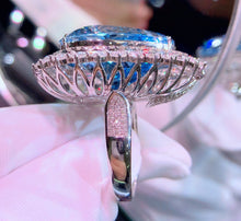 Load image into Gallery viewer, GUILD Certified 29.10ctw Natural Santa Maria Aquamarine Ring & Pendant in One Style