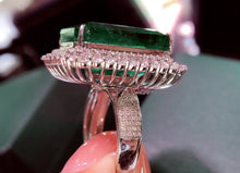 Load image into Gallery viewer, GUILD Certified 22.96ctw Natural Emerald Ring & Pendant in One Style