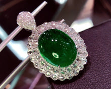 Load image into Gallery viewer, GUILD Certified 11.36ctw Natural Emerald Ring & Pendant in One Style