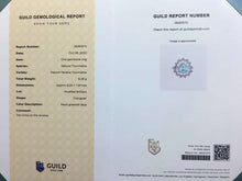 Load image into Gallery viewer, GUILD Certified 2.00ct Natural Neon Blue Paraiba Tourmaline & Diamond Ring in 18K Gold