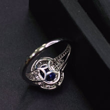 Load image into Gallery viewer, CGL Certified 2.68ctw Sri Lanka Natura Royal Blue Unheated Sapphire & Diamond Ring