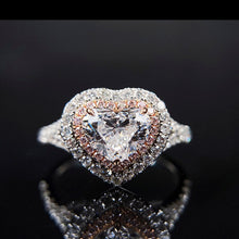 Load image into Gallery viewer, 1.49ctw D VVS2 Heart Diamond Ring