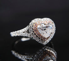 Load image into Gallery viewer, 1.49ctw D VVS2 Heart Diamond Ring