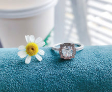 Load image into Gallery viewer, 0.91ctw E IF Cushion Diamond Ring