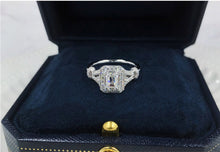 Load image into Gallery viewer, 0.70ct F VS1 Emerald Diamond Ring