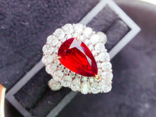Load image into Gallery viewer, AIGS Certified 3,97ctw Mozambique Unheated Natural Ruby Ring & Pendant in One Style
