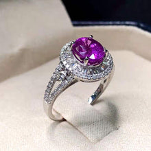 Load image into Gallery viewer, CGL Certified 2.76ctw Sri Lanka Natura Unheated Padparadscha Sapphire & Diamond Ring