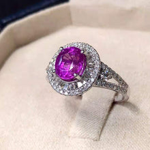 Load image into Gallery viewer, CGL Certified 2.76ctw Sri Lanka Natura Unheated Padparadscha Sapphire & Diamond Ring