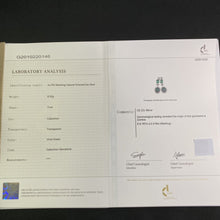 Load image into Gallery viewer, GRC Certified 11.205ctw Vivid Green Natural Emerald & Diamond Earrings