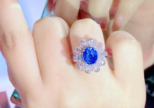Load image into Gallery viewer, GUILD Certified 6.52ct Natural Cornflower Blue Unheated Sapphire Ring & Pendant in One Style