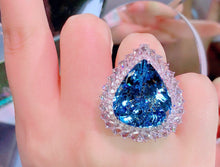 Load image into Gallery viewer, GUILD Certified 29.10ctw Natural Santa Maria Aquamarine Ring & Pendant in One Style