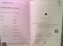 Load image into Gallery viewer, GRC Certified 3.12ct Natural Royal Blue Unheated Sapphire Ring in 18K Gold