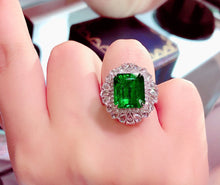 Load image into Gallery viewer, GUILD Certified 9.80ctw Natural Emerald Ring & Pendant in One Style