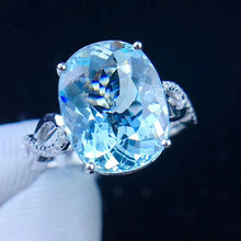 Load image into Gallery viewer, 5.00ct Certified Aquamarine & Diamond Ring in 18K White Gold