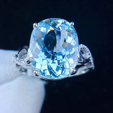 Load image into Gallery viewer, 5.00ct Certified Aquamarine & Diamond Ring in 18K White Gold