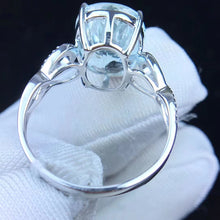 Load image into Gallery viewer, 5.00ct Certified Aquamarine & Diamond Ring in 18K White Gold