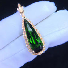 Load image into Gallery viewer, 6.85ct Certified Tourmaline & Diamond Pendant 18K Gold