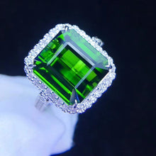 Load image into Gallery viewer, Certified Tourmaline & Diamond Ring 18K White Gold