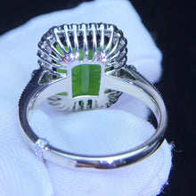 Load image into Gallery viewer, Certified Tourmaline & Diamond Ring 18K White Gold
