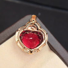 Load image into Gallery viewer, 11.38ctw Certified Natural Rubellite Tourmaline & Diamond Pendant 18K White Gold