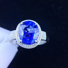 Load image into Gallery viewer, 5.68ctw Certified Natural Tanzanite & Diamond Ring 18K White Gold