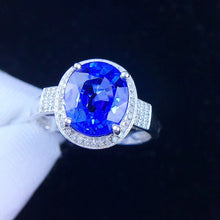 Load image into Gallery viewer, 5.68ctw Certified Natural Tanzanite & Diamond Ring 18K White Gold