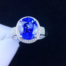 Load image into Gallery viewer, 5.68ctw Certified Natural Tanzanite & Diamond Ring 18K White Gold