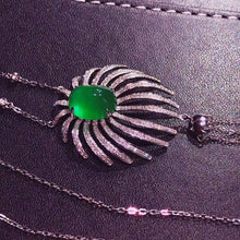 Load image into Gallery viewer, 7.39ctw Certified Natural Emerald & Diamond Necklace in 18K White Gold