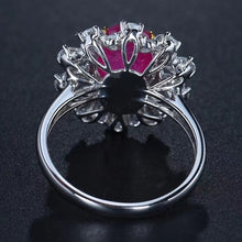 Load image into Gallery viewer, 4.14ctw Certified Natural Ruby & Diamond Ring 18K White Gold