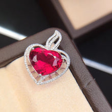 Load image into Gallery viewer, 5.640ct Certified Natural Rubellite Tourmaline & Diamond Pendant 18K White Gold