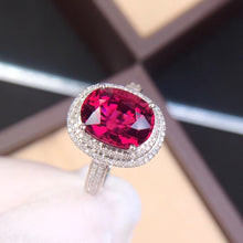 Load image into Gallery viewer, 4.54ctw Certified Natural Tourmaline & Diamond Ring 18K White Gold