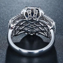 Load image into Gallery viewer, 5.86ctw Certified Natural Sapphire & Diamond Ring 18K White Gold