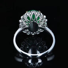 Load image into Gallery viewer, 2.40ctw Certified Natural Muzo Green Emerald & Diamond Ring 18K White Gold