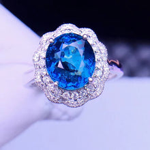 Load image into Gallery viewer, 4.78ctw Certified Natural Tourmaline & Diamond Ring 18K White Gold