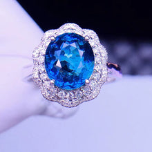 Load image into Gallery viewer, 4.78ctw Certified Natural Tourmaline & Diamond Ring 18K White Gold