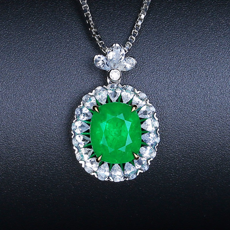 GRC Certified 2.30ct Natural Emerald Pendant
