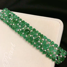 Load image into Gallery viewer, GRC Certified 96.65ctw Natural Emerald &amp; Diamond Bracelet
