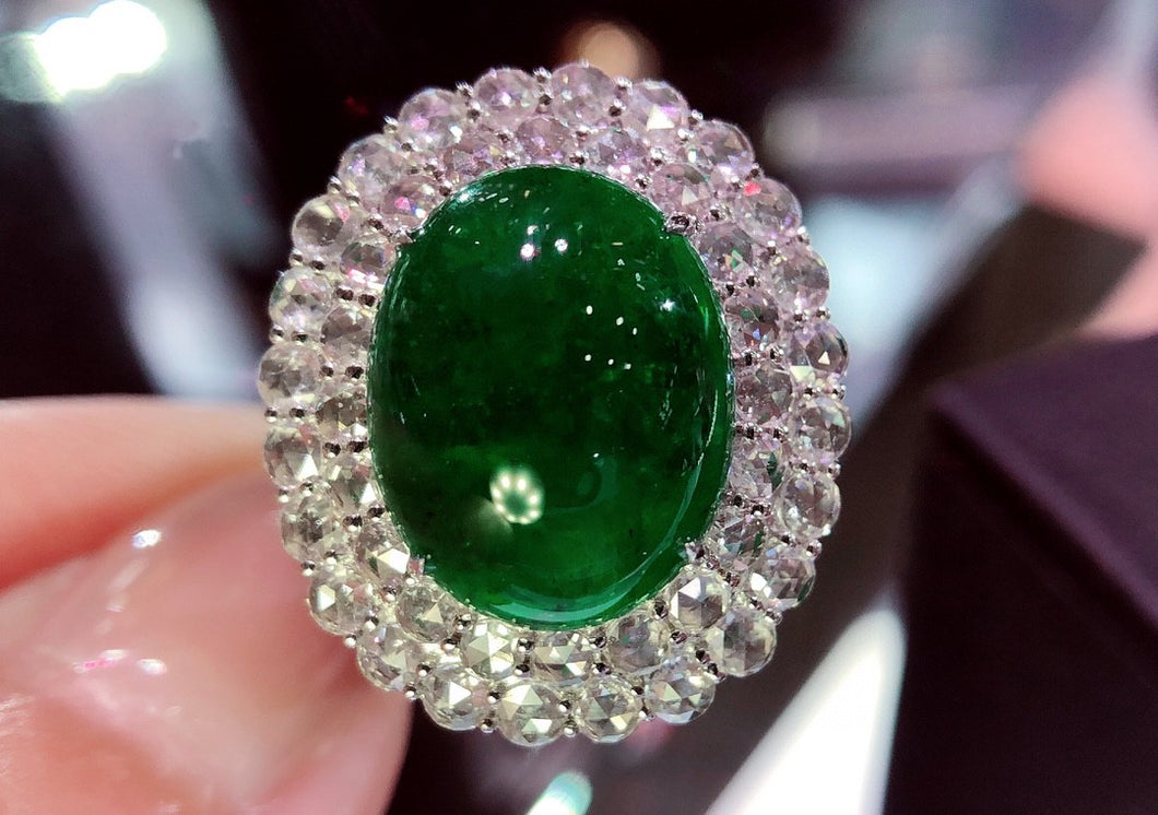 GUILD Certified 11.36ctw Natural Emerald Ring & Pendant in One Style