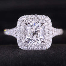 Load image into Gallery viewer, GIA Certified 2.01ct Natural Cushion D/VS1 Diamond Ring in 18K Gold
