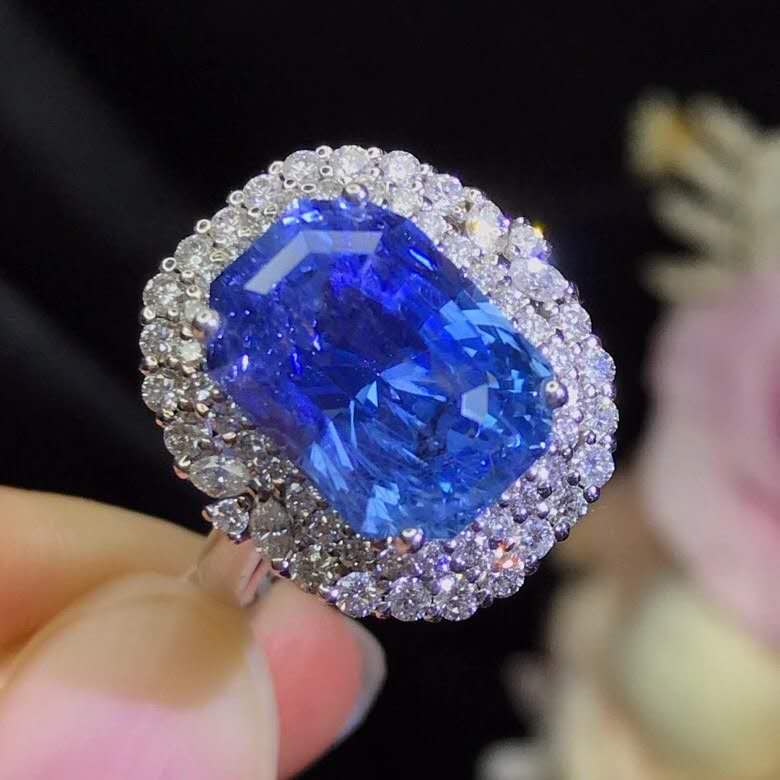 Certified 11.11ctw Sri Lanka Natural Cornflower Blue Unheated Sapphire Ring & Pendant in One Style