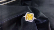 Load image into Gallery viewer, GIA Certified 1.435ctw Cushion Natural Yellow Diamond Ring &amp; Pendant in One Style
