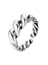 Load image into Gallery viewer, Twist Silver Cuff Ring
