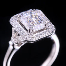 Load image into Gallery viewer, GIA Certified 2.02ct D VS2 Natural Emerald Cut Diamond Ring in 18K Gold
