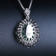 Load image into Gallery viewer, GRC Certified 3.00ct Natural Emerald &amp; Diamond Pendant
