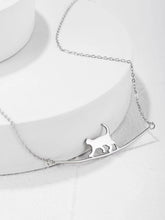 Load image into Gallery viewer, Cartoon Cat Silver Charm Necklace

