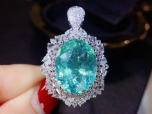 Load image into Gallery viewer, GUILD Certified 9.96ct Natural Paraiba Tourmaline Ring &amp; Pendant in One Style
