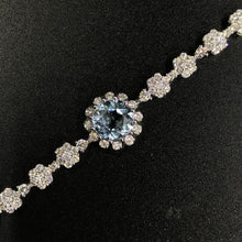 Load image into Gallery viewer, GRC Certified 4.5ct Natural Aquamarine &amp; Diamond Bracelet

