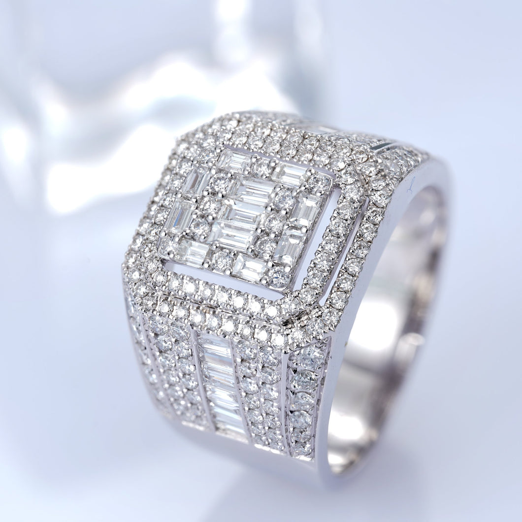 GRC Certified 1.865ctw Natural Diamond Men's Ring