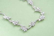 Load image into Gallery viewer, GRC Certified 9.155ctw Natural Diamond Flower Necklace
