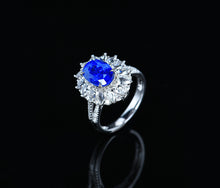 Load image into Gallery viewer, GRC Certified 3.53ctw Natural Cornflower Blue Sapphire Ring &amp; Pendant in One Style
